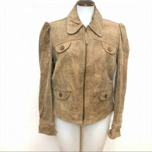 𝅺tan Genuine Leather Jacket